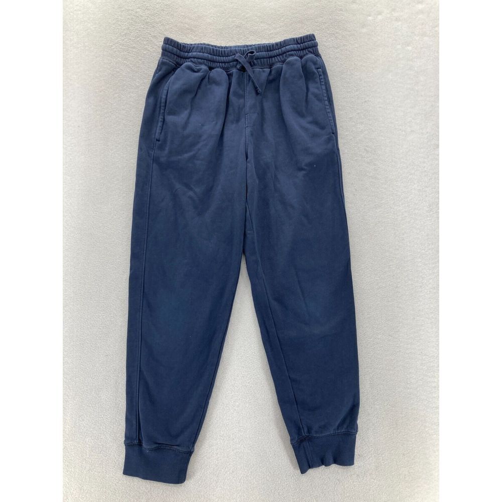 J.Crew Crew Cuts Sweatpants Youth 14 Navy Blue Tapered Leg Drawstring Preppy‎